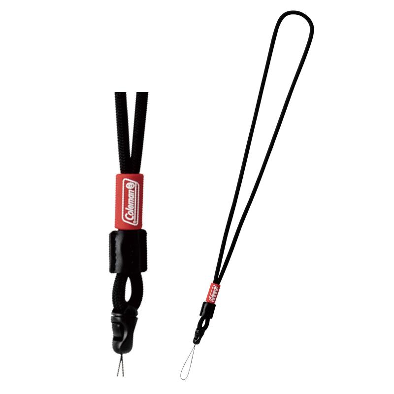 [エツミ] Coleman (コールマン) コラボレーションモデル ネックストラップ ロープストラップ ネックタイプ 先端取り外し可能 ブラック VCO-8749