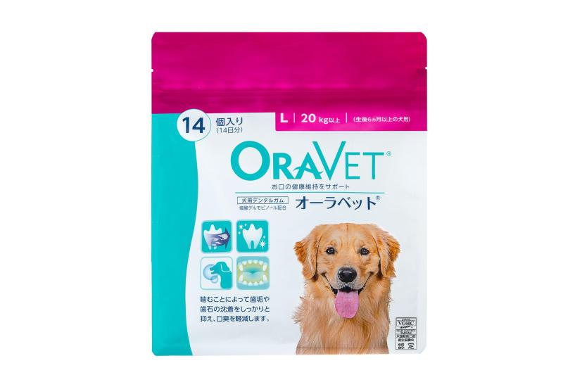 オーラベット (Oravet) 犬用 デンタルガム L (20kg以上)×14個入 / 犬のはみがきガム 犬ガム 大型犬 (VOHC 米国獣医口腔衛生協議会認定)