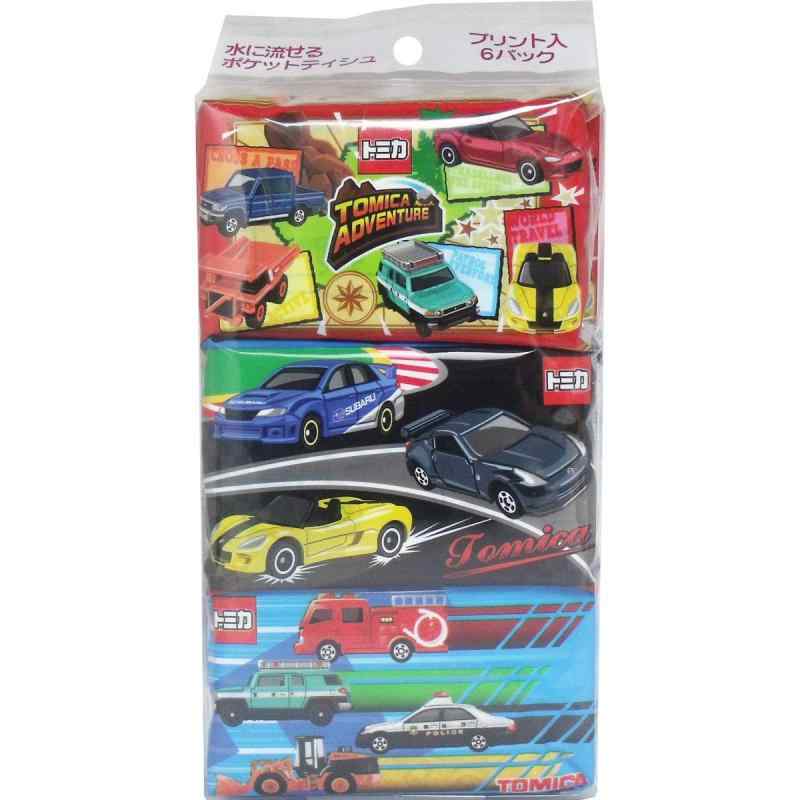 トミカ 水に流せるプリントティシュ 16枚(8組)×6個入