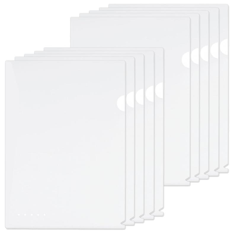 プラス クリアファイル クリアホルダー 色付きブラインドホルダー 白 10冊 109CH 88-495×10