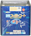 アサヒペン 塗料 ペンキ 水性スーパーコート 10L ハーベストイエロー 水性 多用途 ツヤあり 1回塗り 超耐久 ロングライフペイント 特殊フッ素樹脂配合 サビドメ剤配合 紫外線劣化防止剤配合