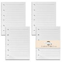 手帳リフィル ミニ6穴 横罫 A7 【4冊セット】 180枚 6穴 DY.2ten システム手帳 メモ帳 リフィル ポケットサイズ レフィル 中身 A7