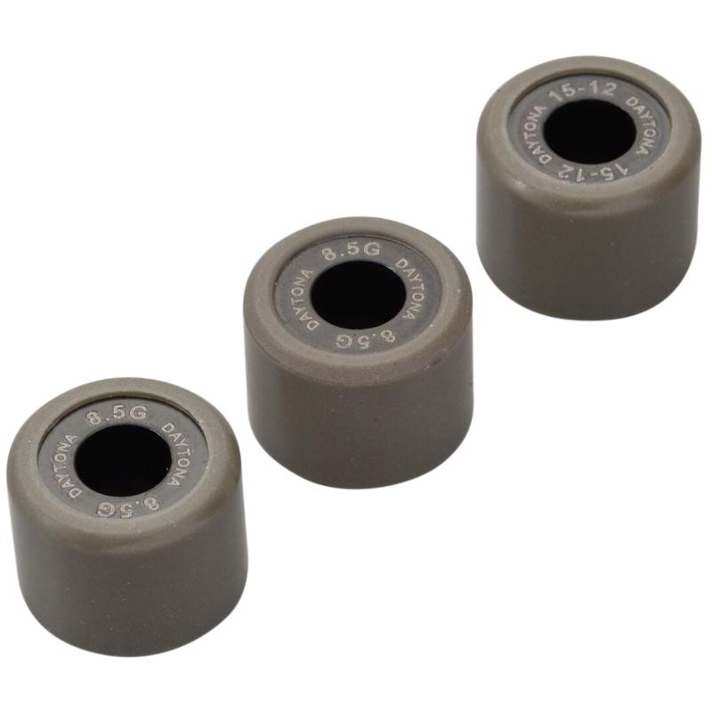 デイトナ(Daytona) バイク用 DWR ウエイトローラー φ15×12mm 8.5g 方向指定なし 3個セット 90458