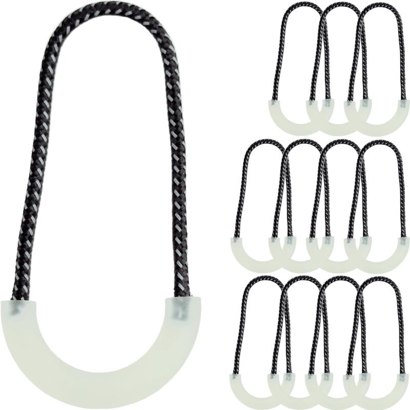 ZUOZ ジッパータブ 蓄光 ジッパープル 反射材付き 大型 暗闇で光る 発光 アウトドア テント ファスナー..