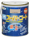 アサヒペン 塗料 ペンキ 水性スーパーコート 1.6L バーチブラウン 水性 多用途 ツヤあり 1回塗り 超耐久 ロングライフペイント 特殊フッ素樹脂配合 サビドメ剤配合 紫外線劣化防止剤配合 シ