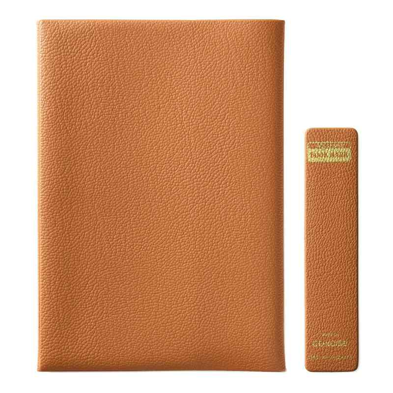 コンサイス ブックカバー 皮革調 No.10 A5 変形 キャメル 324034