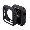 Hontao 超薄型ソフトTPUバンパーケース iWatch Apple Watch Series 9/8/7対応 45mm ブラック(2)