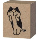 デコレ(Decole) concombre FUKUMONOはんこ ヤッホー猫 約23×28×h23mm ZCB-35948(3)