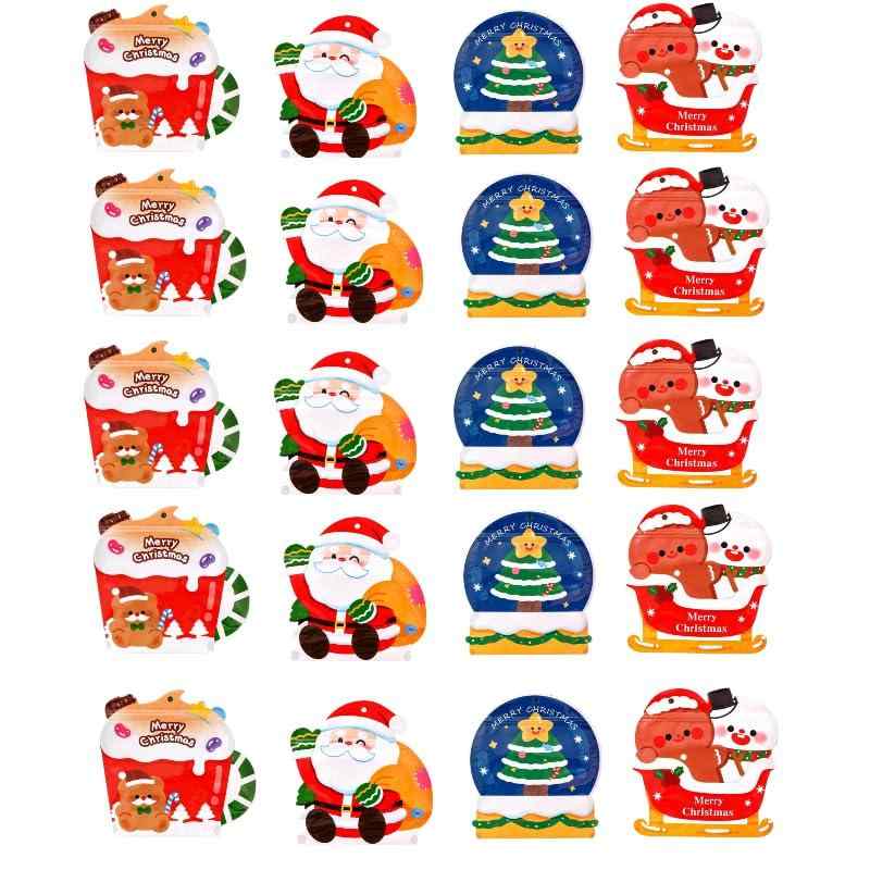 【2024年クリスマス袋】クリスマス ラッピング 袋 20PCS チャック袋 ギフトバッグ レジ袋 ビニール ジ..