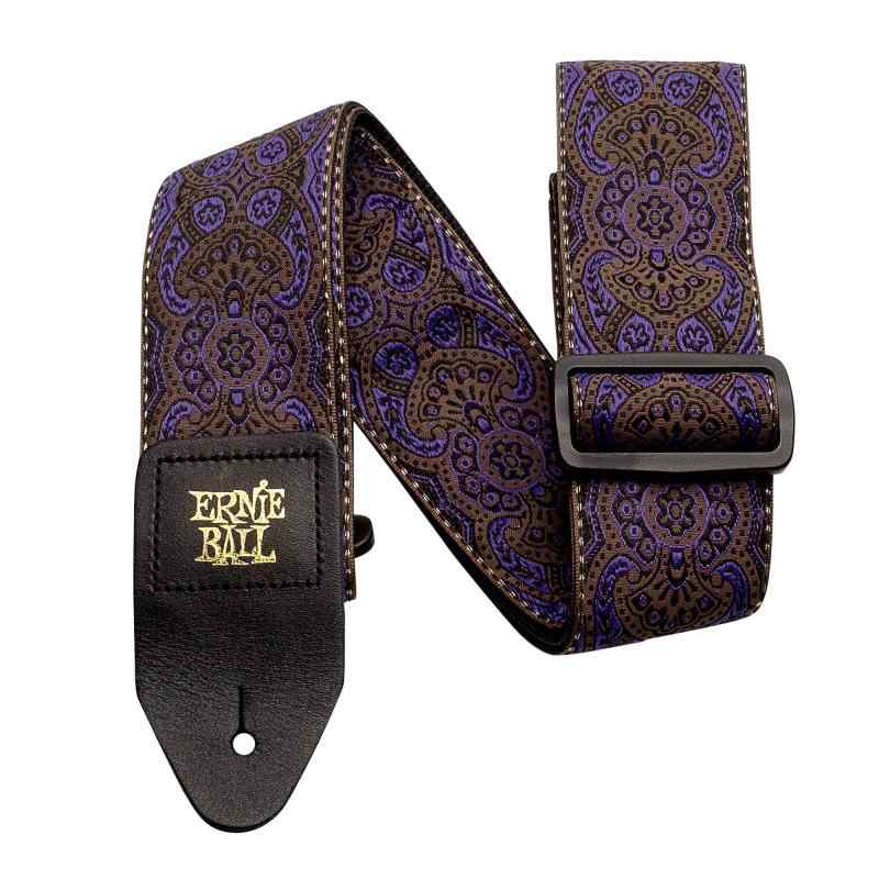 【正規品】 ERNIE BALL 4164 ギターストラップ JACQUARD STRAP PURPLE PAISLEY ジャカード・ストラップ パープル・ペイズリー