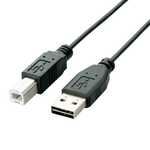 エレコム USBケーブル 【B】 USB2.0 (USB A オス to USB B オス) リバーシブルコネクタ 2m ブラック U2C-DB20BK エレコム USBケーブル 【B】 USB2.0 (USB A オス to USB B オス) リバーシブルコネクタ 2m ブラック U2C-DB20BK