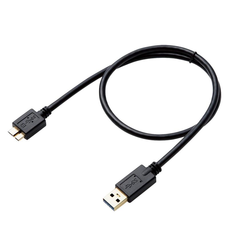 쥳 USB3.0֥ A-microB HDD 0.5m ֥å DH-AMB3N05BK
