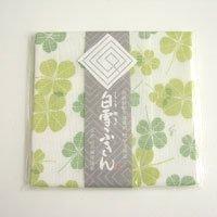 白雪 友禅 ふきん 日本製 塩素系漂白剤可 しなやかな触感 クローバー/若葉 F