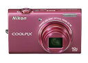 【中古】(非常に良い)Nikon デジタルカメラ COOLPIX (クールピクス) S6200 チェリーピンク S6200PK