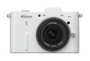 【中古】(非常に良い)Nikon ミラーレス一眼カメラ Nikon 1 (ニコンワン) V1 (ブイワン) 薄型レンズキット ホワイトN1 V1ULK WH