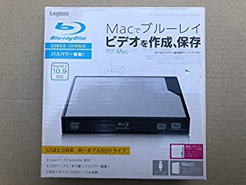 【中古】Logitec USB3.0対応 ポータブルブルーレイドライブ 【For Mac】 シルバー LBD-PME6U3MSV
