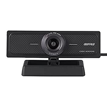【中古】iBUFFALO マイク内蔵200万画素WEBカメラ 120°広角ガラスレンズ搭載モデル BSW20KM11BK