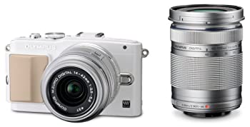 【中古】(非常に良い)OLYMPUS ミラーレス一眼 PEN Lite E-PL5 ダブルズームキット ホワイト E-PL5 DZKIT WHT