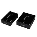 【中古】(非常に良い)StarTech.com Cat5ケーブル対応HDMIエクステンダー延長器 最大70m HDBaseT規格対応 Power over Et...