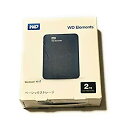 【中古】(非常に良い)WD HDD ポータブル ハードディスク 2TB USB3.0 Elements Portable WDBU6Y0020BBK-JESN /