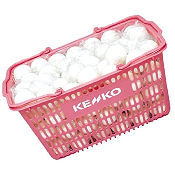 【中古】(未使用・未開封品)ナガセケンコー(KENKO) ソフトテニスボール かご入りセット 練習球10ダース(120個) TSSWK-V