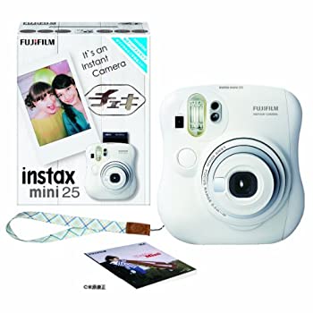 【中古】(非常に良い)FUJIFILM インスタントカメラ チェキ instax mini 25 ホワイト INS MINI 25 WT N