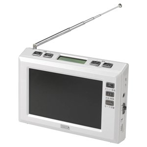 【中古】(未使用・未開封品)YAZAWA ヤザワコーポレーション 4.3インチワンセグTV ホワイト・TV03WH