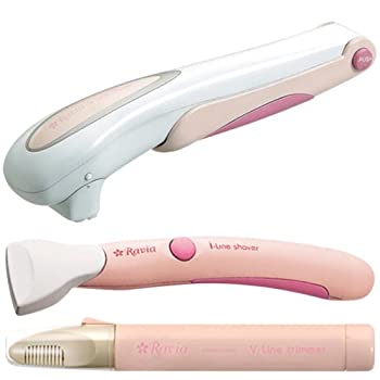 【中古】(非常に良い)ラヴィア ボディケアシリーズ フルセット (vライントリマー(ピンク)+iラインシェーバー(ピンク)+Sラインシェーバー)