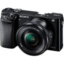 【中古】(非常に良い)SONY ミラーレス一眼 α6000 パワーズームレンズキット E PZ 16-50mm F3.5-5.6 OSS ブラック ILCE-6000L B