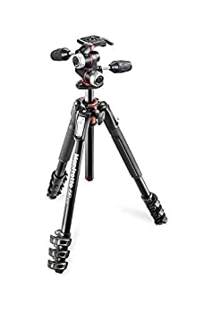 (非常に良い)Manfrotto プロ三脚 190シリーズ アルミ 4段 + RC2付3Way雲台キット MK190XPRO4-3W