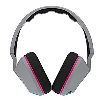 【中古】(非常に良い)【日本正規品】 Skullcandy スカルキャンディー ヘッドホン CRUSHER クラッシャー Gray／Cyan／Black スマートホン スマホ対応マイク付き