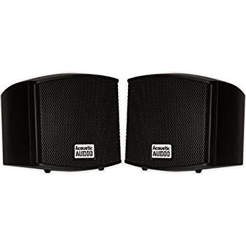 【中古】Acoustic Audio AA321B Surround Speakers Black Set of 2 by Acoustic Audio by