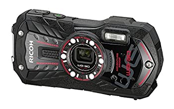 【中古】RICOH 防水デジタルカメラ RICOH WG-30 エボニーブラック 防水12m耐ショック1.5m耐寒-10度 RICOH WG-30 BK 045