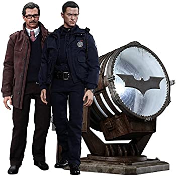 【中古】ムービー・マスターピース ダークナイトライジング ジョン・ブレイク&ジム・ゴードン市警本部長(2体セット)[バットシグナル投光器付き] 1/6スケ