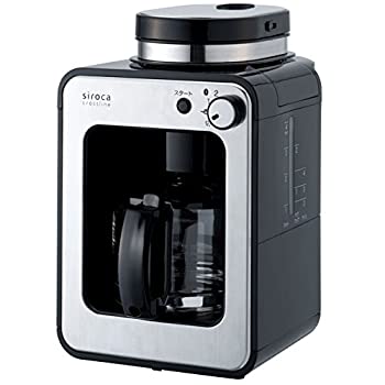 【中古】siroca 全自動コーヒーメーカー STC-401 ガラスサーバー/ミル内蔵/ドリップ方式/保温機能