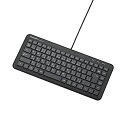 【中古】エレコム 有線ミニキーボード 静音タイプ メンブレン式 ブラック TK-FCM077PBK