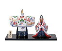 【中古】(非常に良い)桃の節句 ひな人形 染錦 立雛(金襴松竹梅) 2327