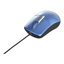 【中古】BUFFALO 有線光学式マウス 静音/3ボタン/Mサイズ ブルー BSMOU27SMBL