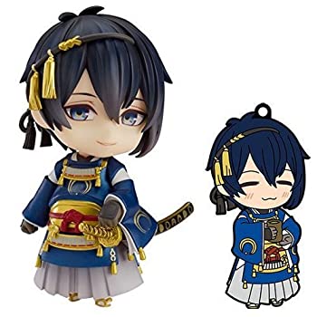 【中古】【グッスマ限定版】 刀剣乱舞 -ONLINE- ねんどろいど 三日月宗近 ねんどろいどぷらす ラバー ストラップ のほほん Ver. 約100mm シリアルコード