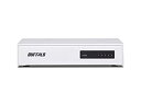 【中古】BUFFALO 10/100Mbps対応 金属筺体 電源内蔵 5ポート ホワイト スイッチングハブ LSW4-TX-5NS/WHD