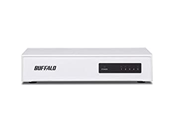 【中古】BUFFALO 10/100Mbps対応 プラスチック筺体 電源内蔵 5ポート ホワイト スイッチングハブ LSW4-TX-5NP/WHD