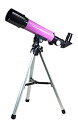 【中古】(非常に良い)MIZAR(ミザールテック) 天体望遠鏡 屈折式 50mm 口径 コンパクトタイプ 経緯台 三脚 セット ピンク AR-50PK