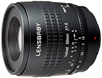 【中古】Lensbaby ソフトレンズ Velvet 56 56mm F1.6 フジフイルムXマウント ブラック 860045