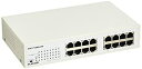【中古】(未使用品)エレコム スイッチングハブ 16ポート 10/100Mbps 金属筺体 電源内蔵 動作時環境温度50℃対応 EHC-F16MN-HW
