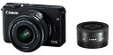 【中古】Canon ミラーレス一眼カメラ EOS M10 ダブルレンズキット(ブラック) EF-M15-45mm F3.5-6.3 IS STM EF-M22m