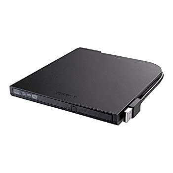 ~15 inches - 【中古】BUFFALO Surface対応 書き込みソフト添付 ケーブル収納 ウルトラスリムタイプ ポータブルDVD ブラック DVSM-PT58U2V-BKC