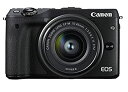 【中古】(非常に良い)Canon ミラーレス一眼カメラ EOS M3 レンズキット(ブラック) EF-M15-45mm F3.5-6.3 IS STM 付属 E...