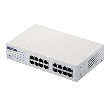 【中古】(非常に良い)エレコム スイッチングハブ ギガビット 16ポート 耐熱50度 ループ防止機能 EHB-UG2A16-S