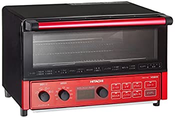 【中古】(未使用・未開封品)日立 コンベクション オーブントースター 1300W 4枚焼き 遠赤ヒーター ノンフライ調理 HMO-F100 R レッド