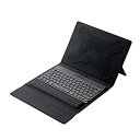 【中古】(非常に良い)エレコム ワイヤレスキーボード Bluetooth ソフトレザーカバー型 マルチペアリング ブラック TK-CAP01BK